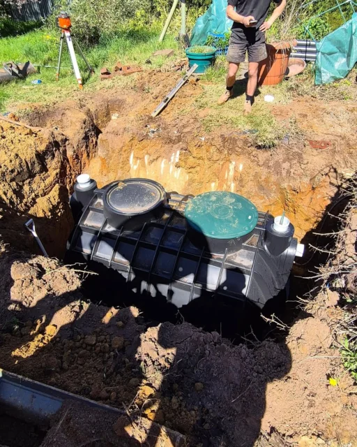 New septic tank going in near Mount Barker
